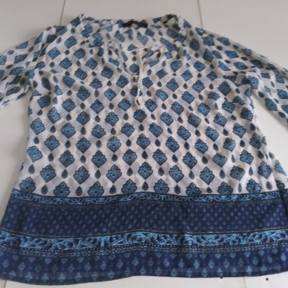 Women's boho sheer blouse